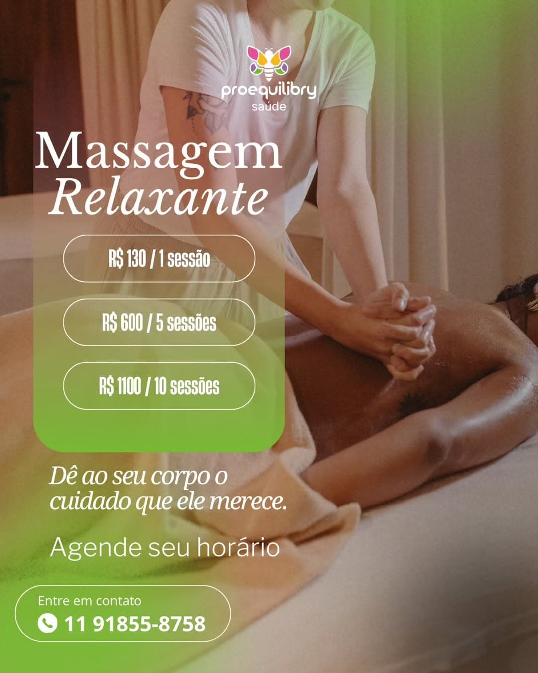 Seu corpo pede uma pausa… e a Massagem Relaxante é o cuidado que você merece.

Mais do que um momento de descanso, ela a